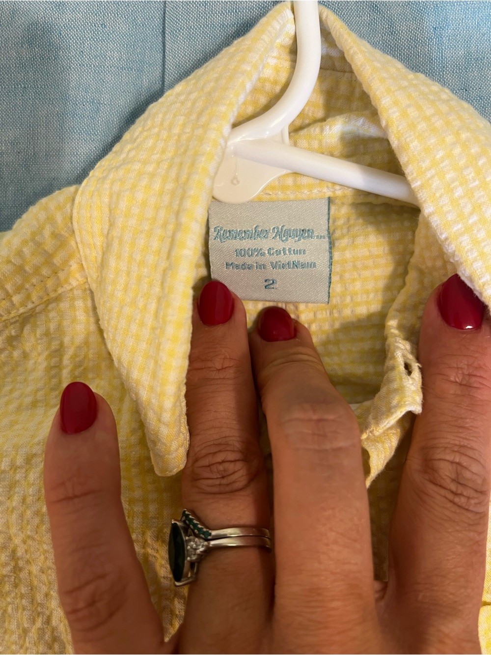 Remember Nguyen Kids Yellow Gingham Button-Down Shirt